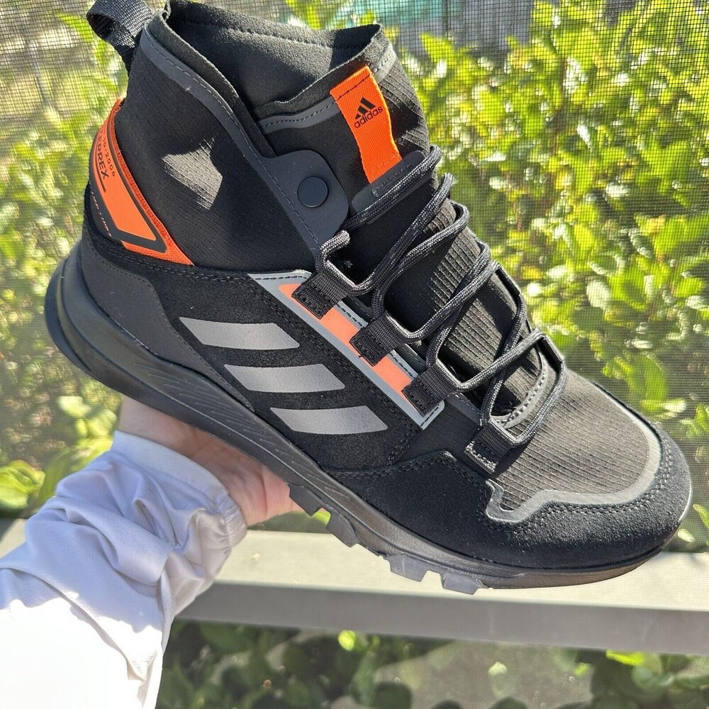 Adidas Terrex Hikster Mid Core Black Signal Orange Men's Shoes EH3529 Size 9.5 - Picture 8 of 15